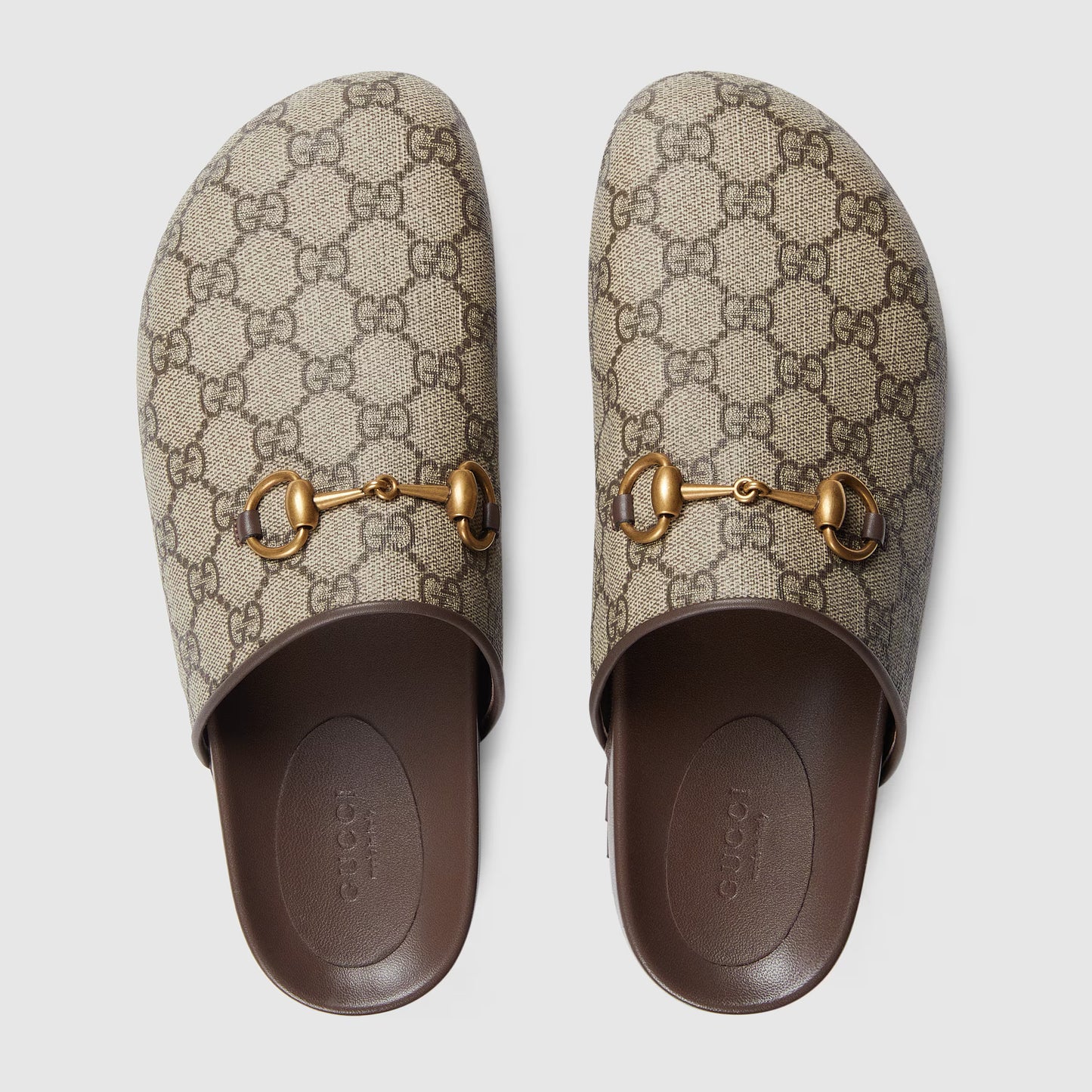 Mules Gucci à Mors en toile GG Supreme