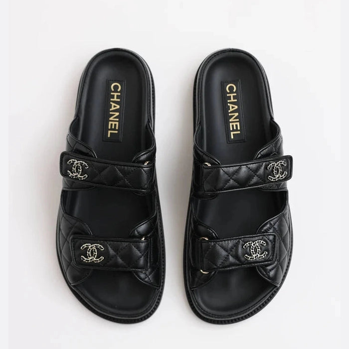 Sandales Chanel - CC Chain Dad Sandal - Noir