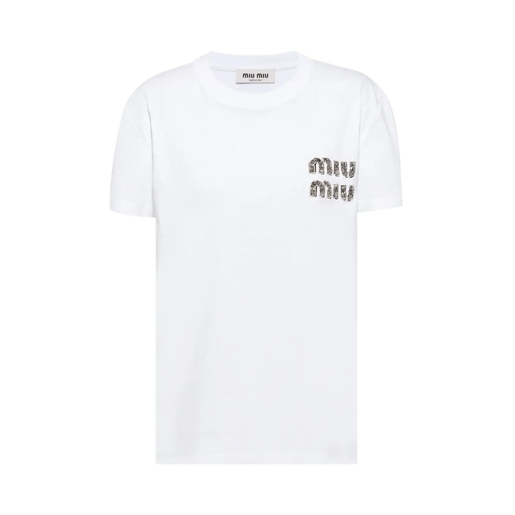 T-shirt Miu Miu - Coton - Blanc