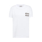 T-shirt Miu Miu - Coton - Blanc