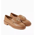 Mocassins Chanel - Turnlock - Cuir - Beige