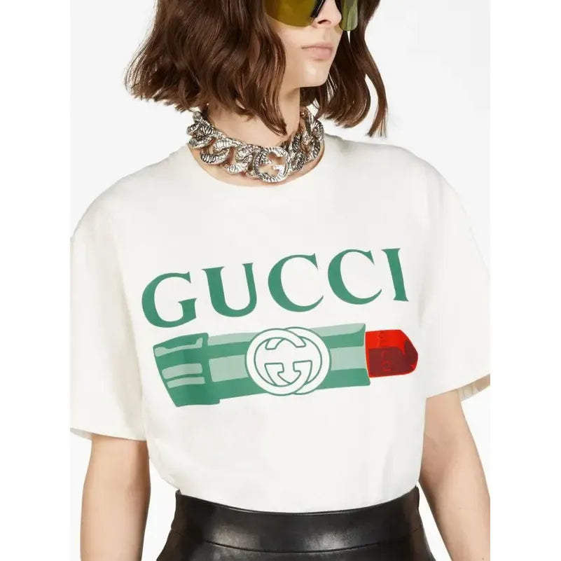 T-Shirt Gucci - lipstick-print