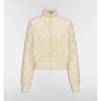 Cardigan Dior zippé Macrocannage - Beige