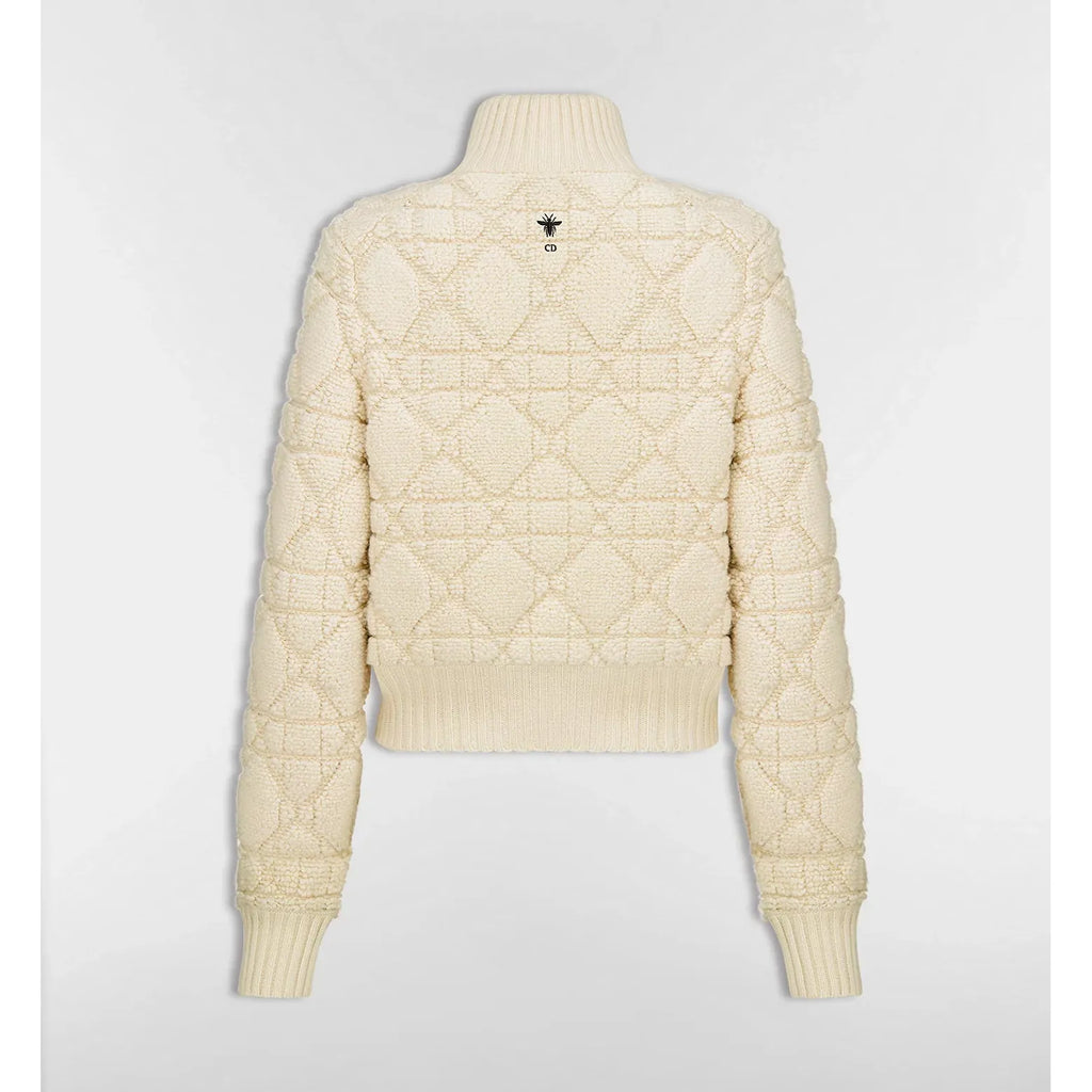 Cardigan Dior zippé Macrocannage - Beige