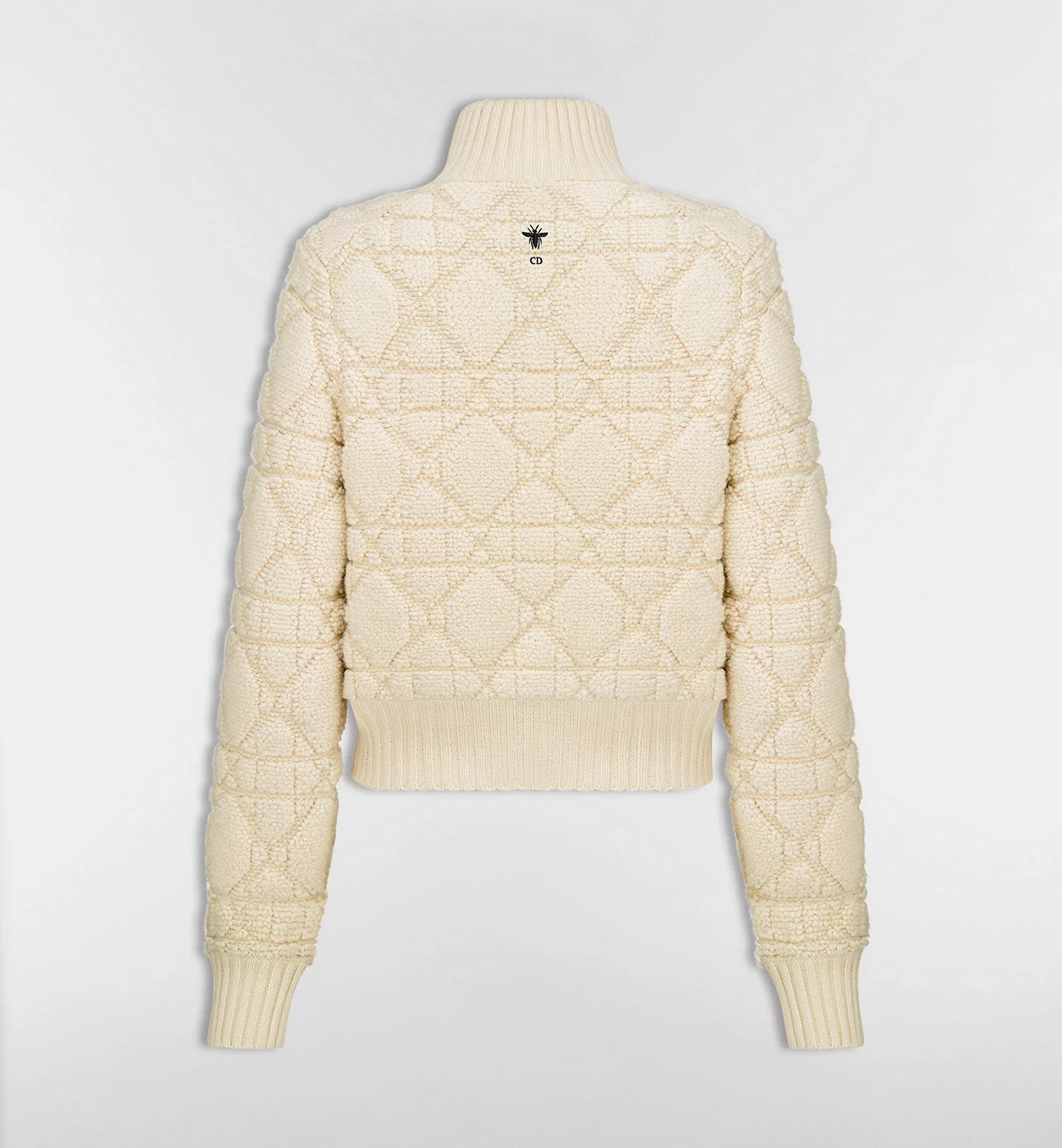 Cardigan Dior zippé Macrocannage - Beige