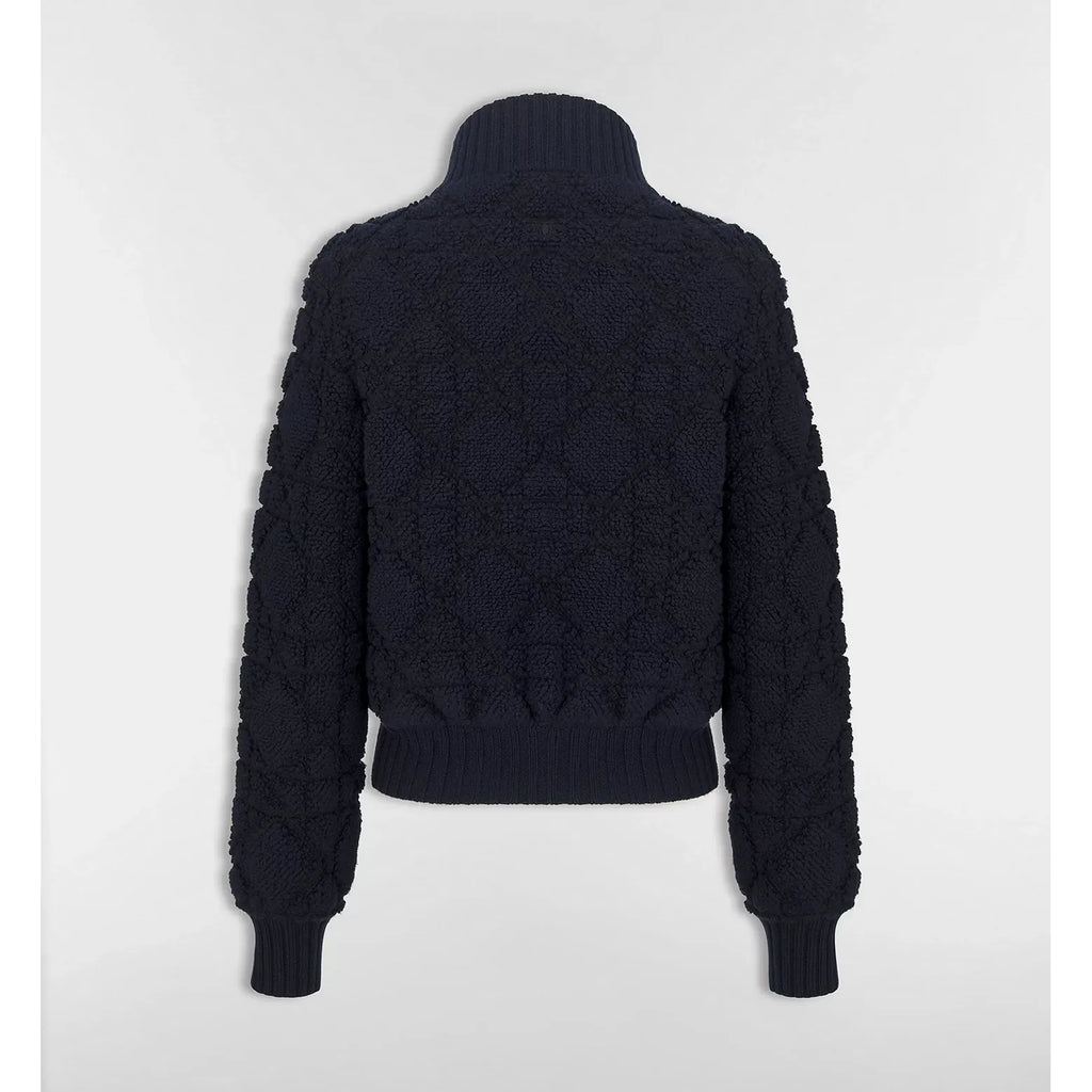 Cardigan Dior zippé Macrocannage - Bleu