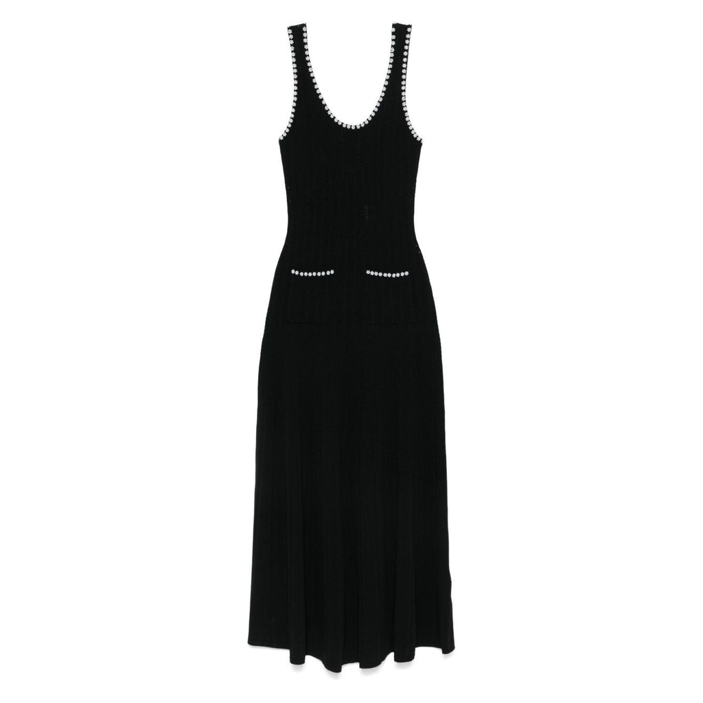 Robe Sandro - Longue à perles artificielles - Noir