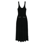 Robe Sandro - Longue à perles artificielles - Noir