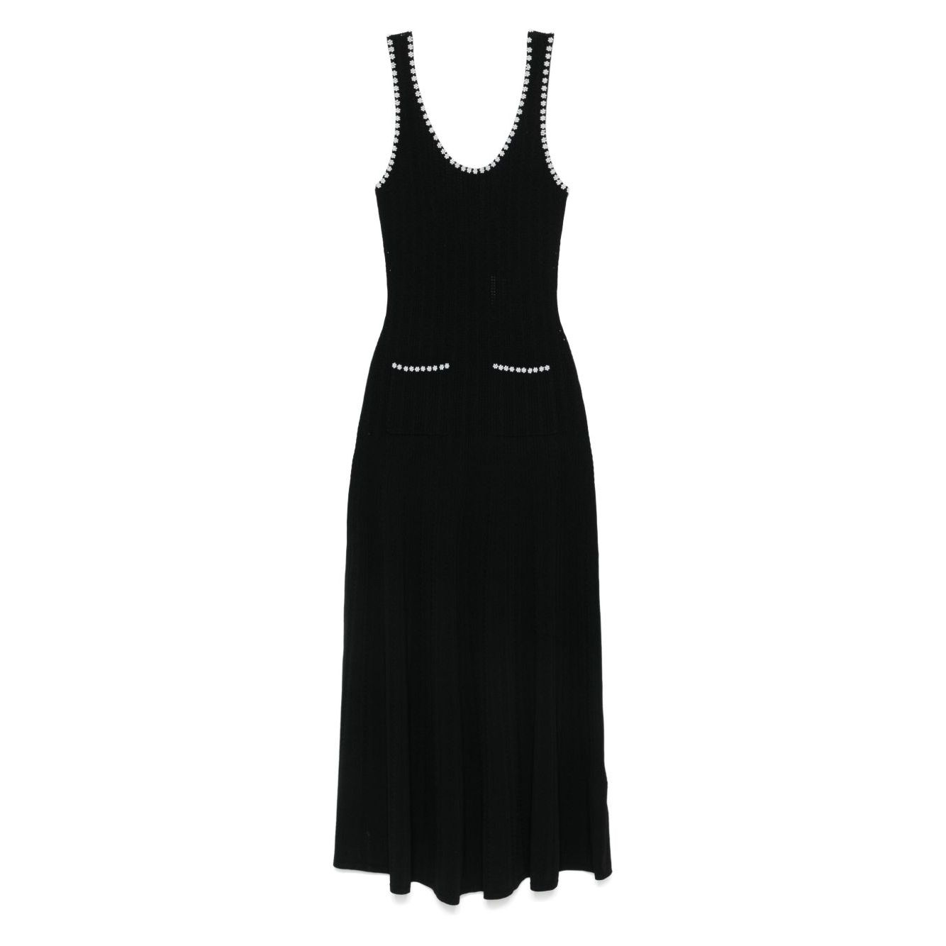 Robe Sandro - Longue à perles artificielles - Noir