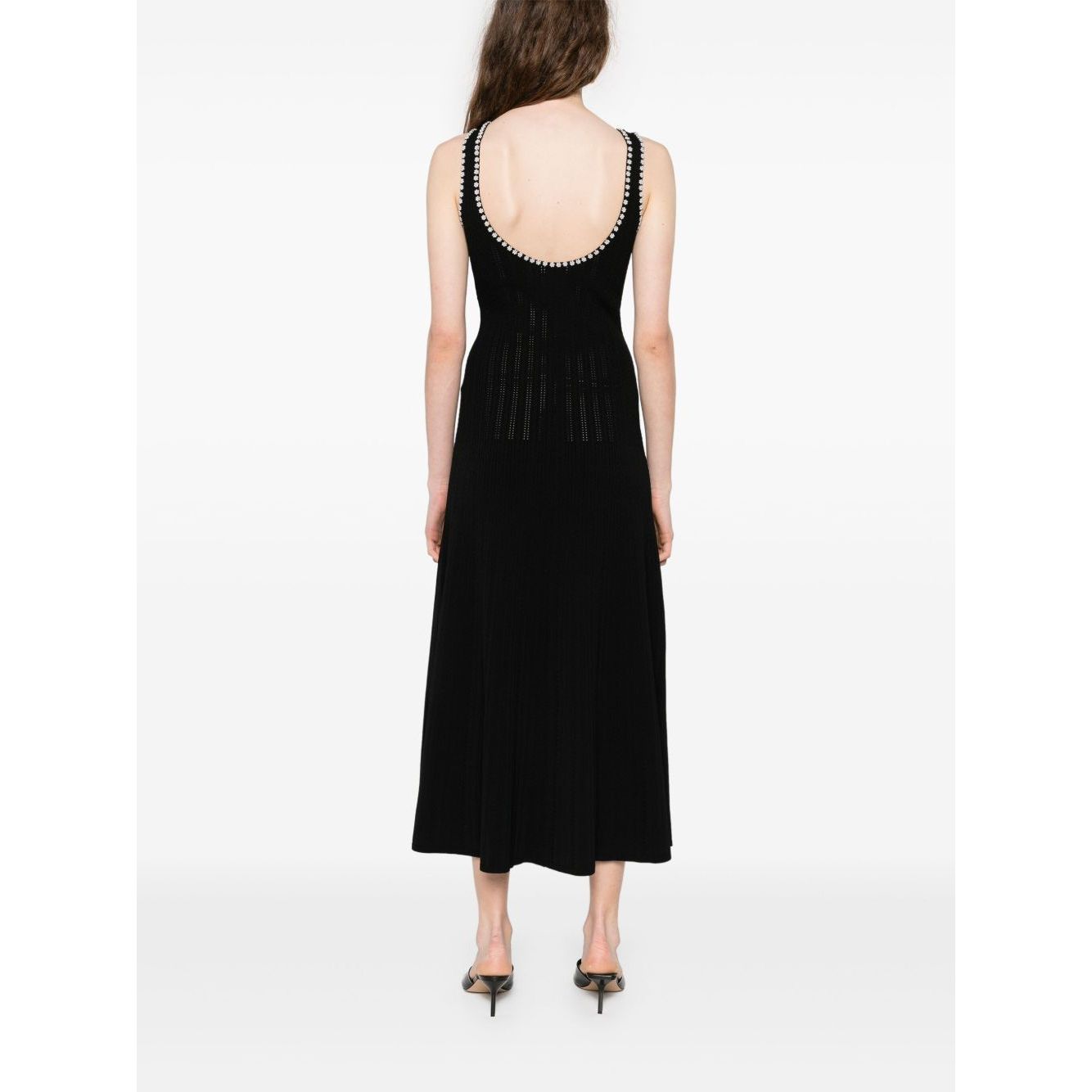 Robe Sandro - Longue à perles artificielles - Noir