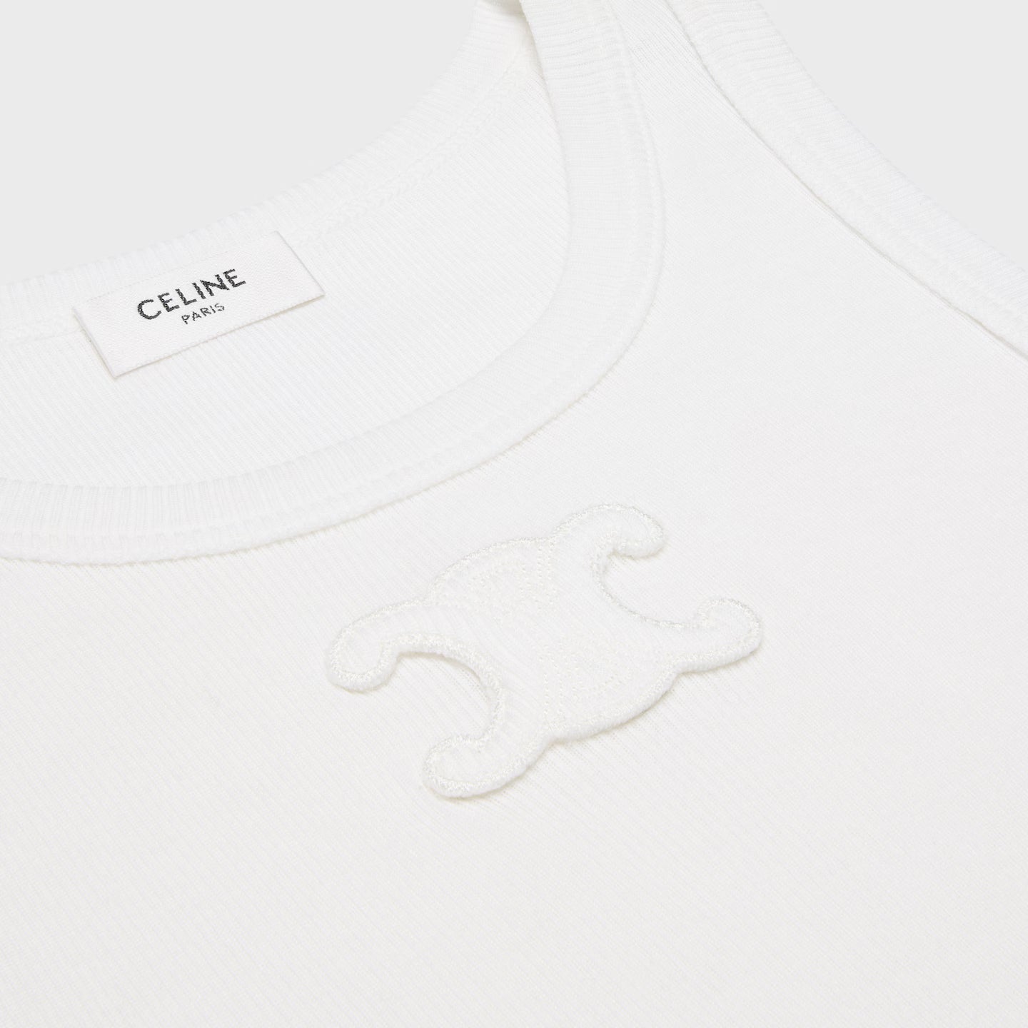 Débardeur Celine - Triomphe coton côtelé - Blanc