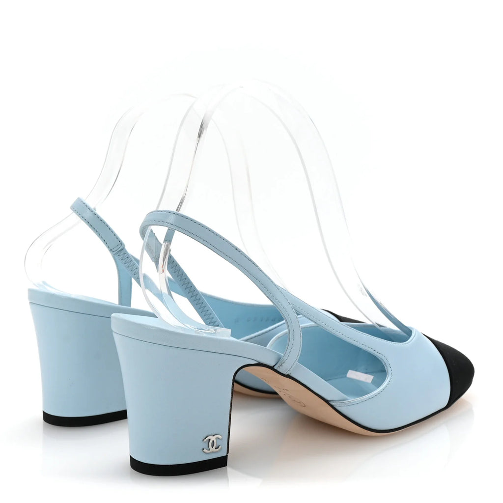 Escarpins Chanel - À Bride arrière - Bleu