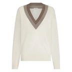 Pull Brunello Cucinelli - Rayé à col V