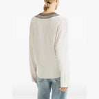 Pull Brunello Cucinelli - Rayé à col V