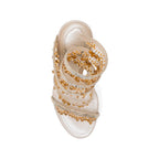 Talons René Caovilla - Orné de cristaux - Beige - 130mm