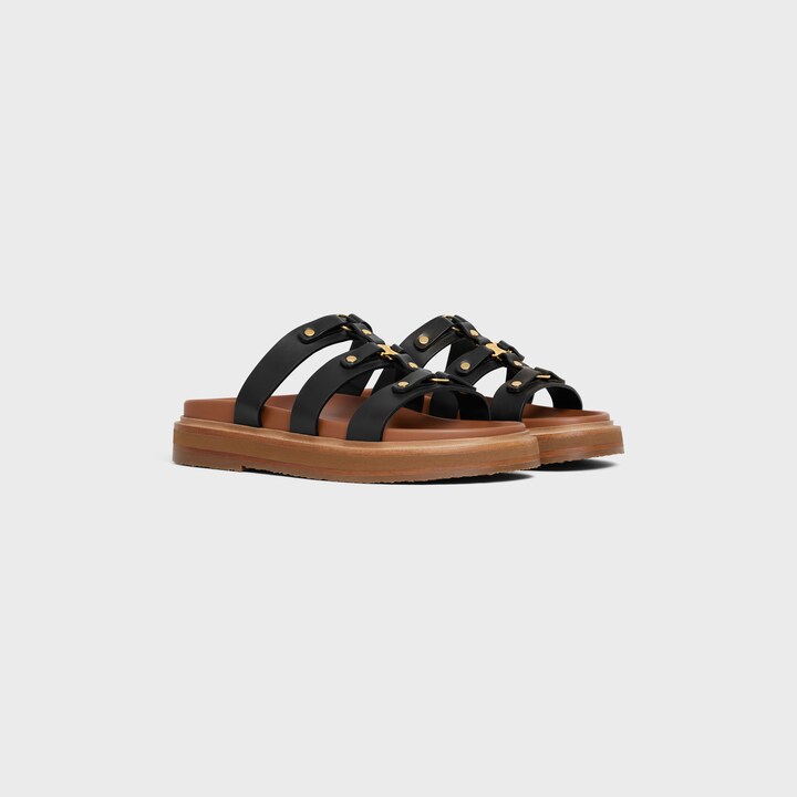 Sandales Celine - Tippi Slide In Calfskin - Noir
