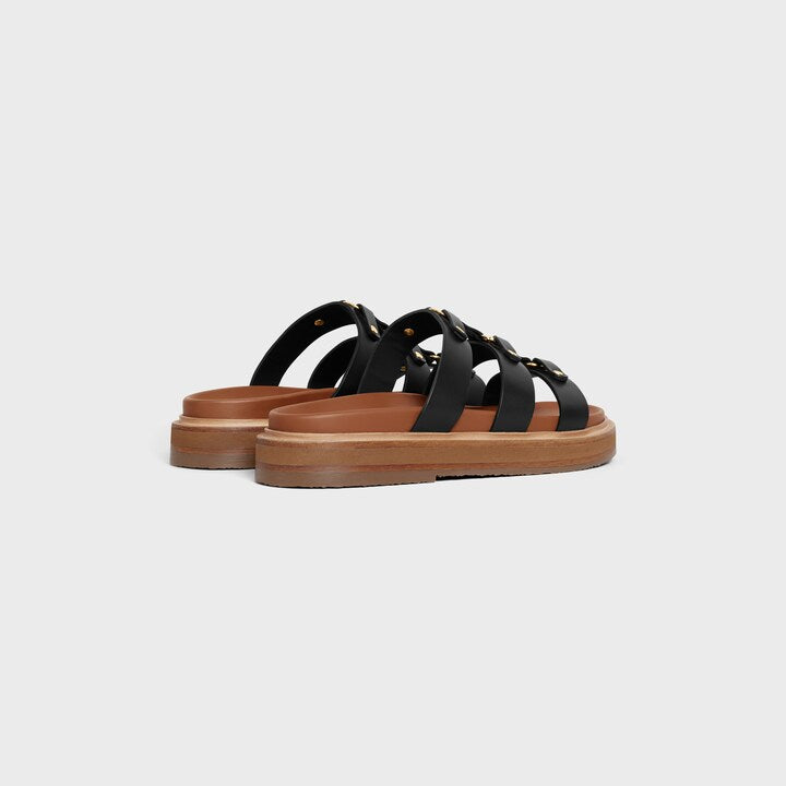 TIPPI TRIOMPHE SANDAL IN BLACK CALFSKIN