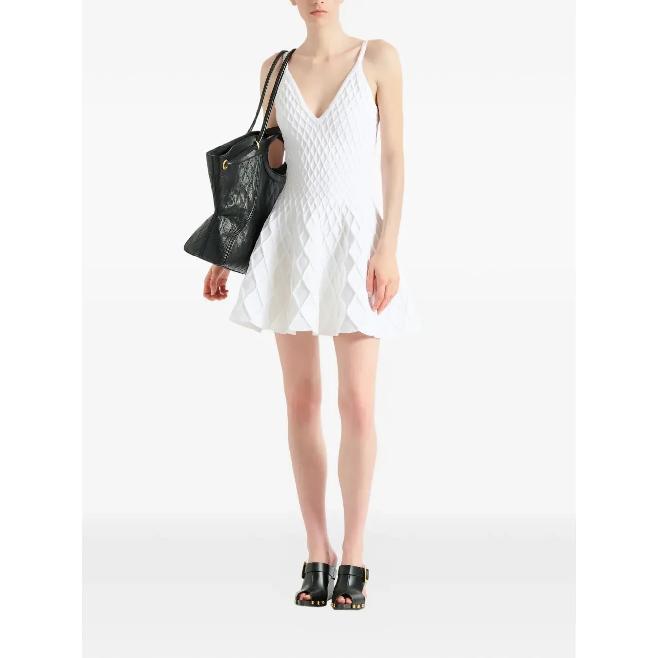 Robe Balmain - En maille - Blanc
