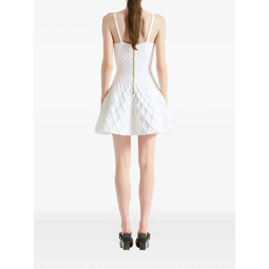 Robe Balmain - En maille - Blanc