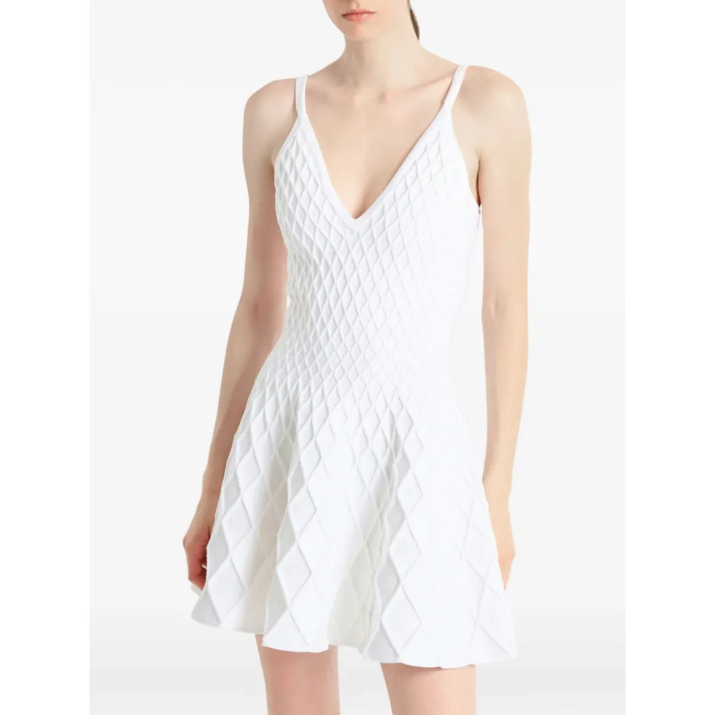 Robe Balmain - En maille - Blanc