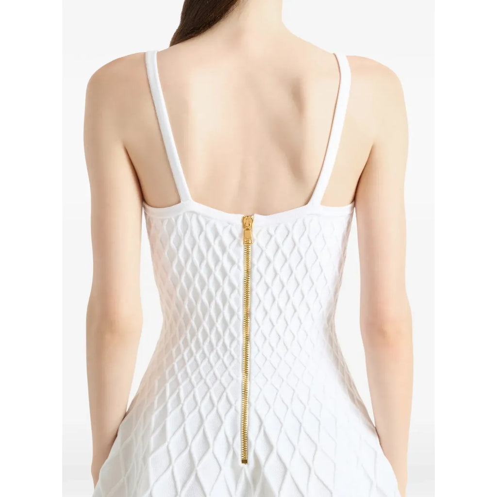 Robe Balmain - En maille - Blanc