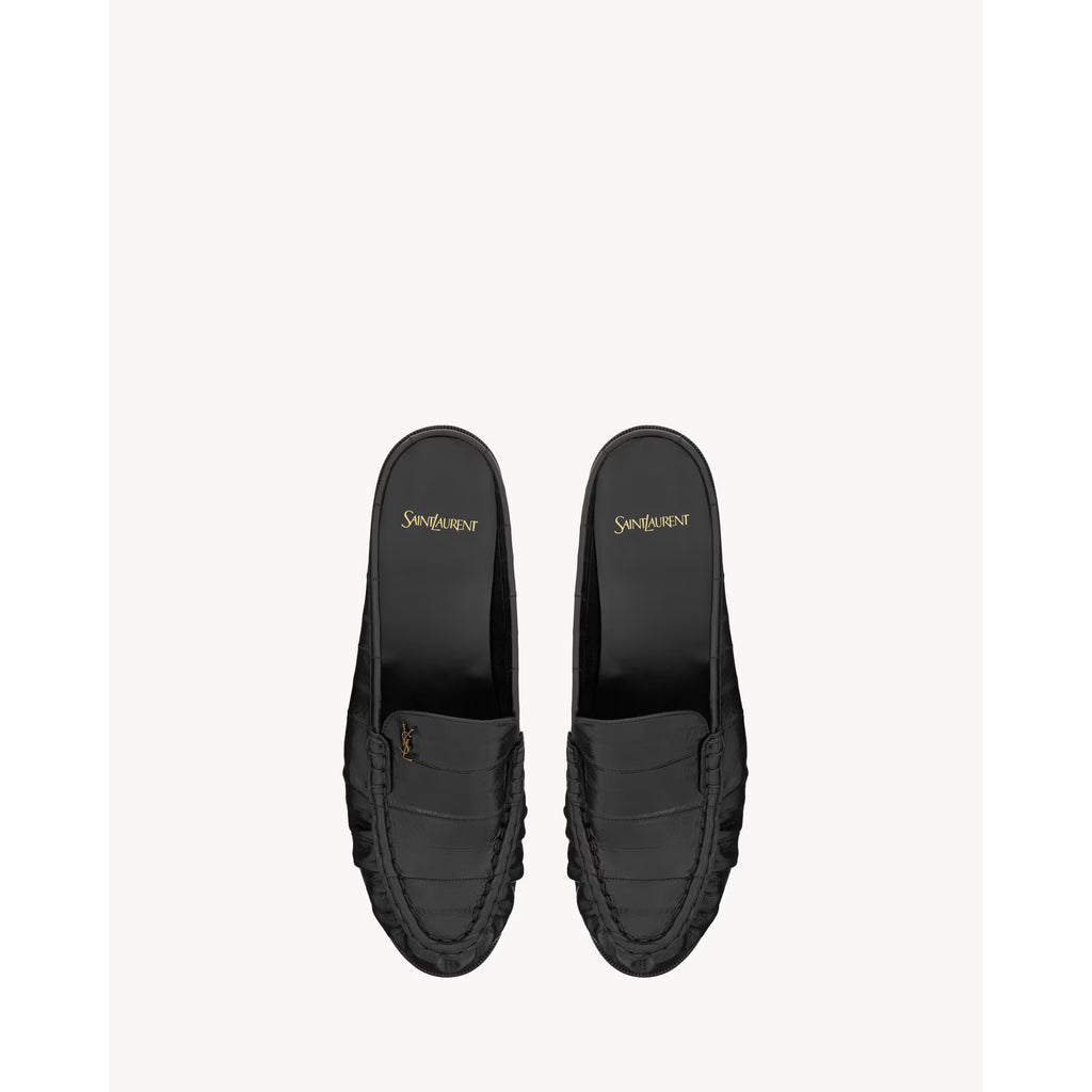 Mules Saint Laurent Eel - Noir