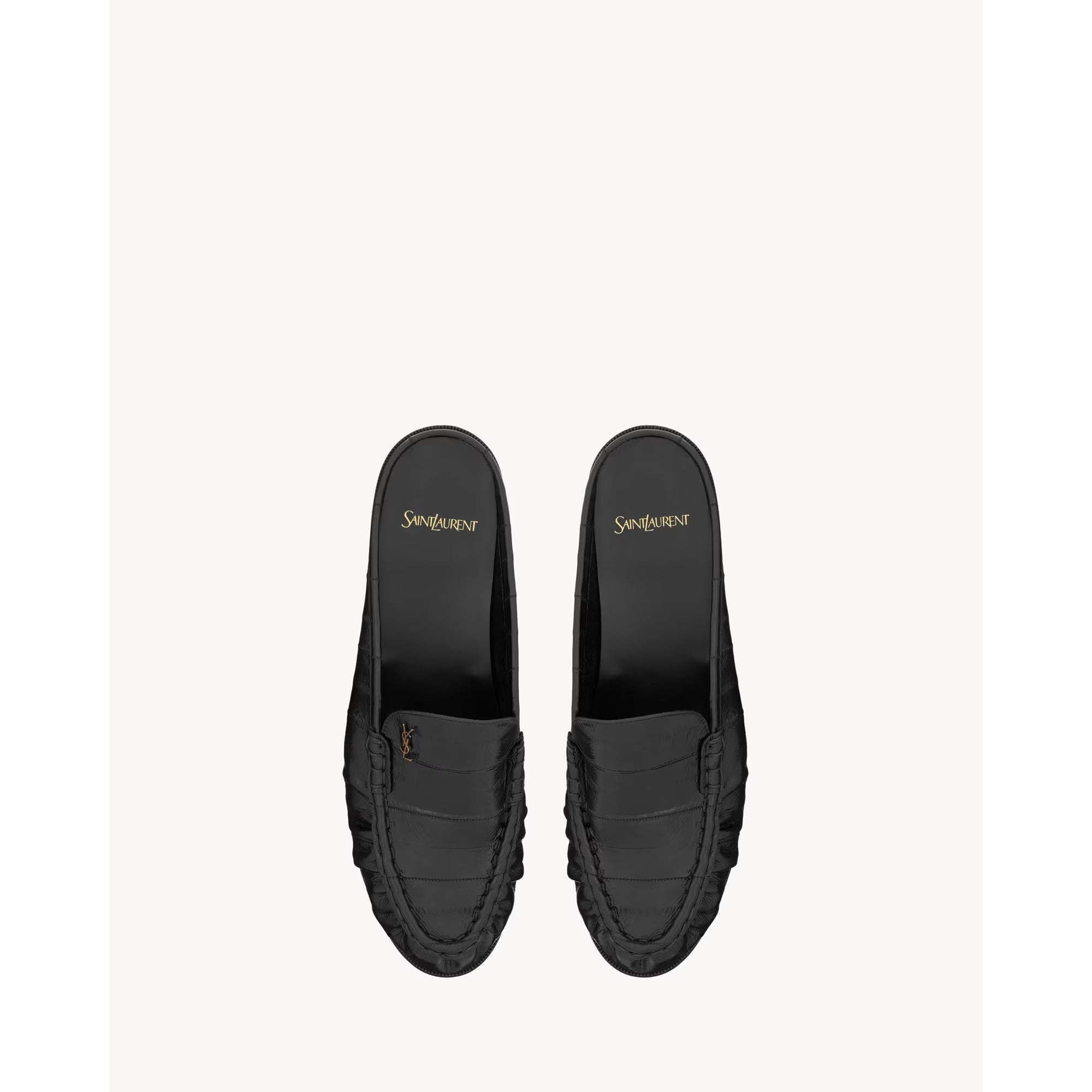 Mules Saint Laurent Eel - Noir