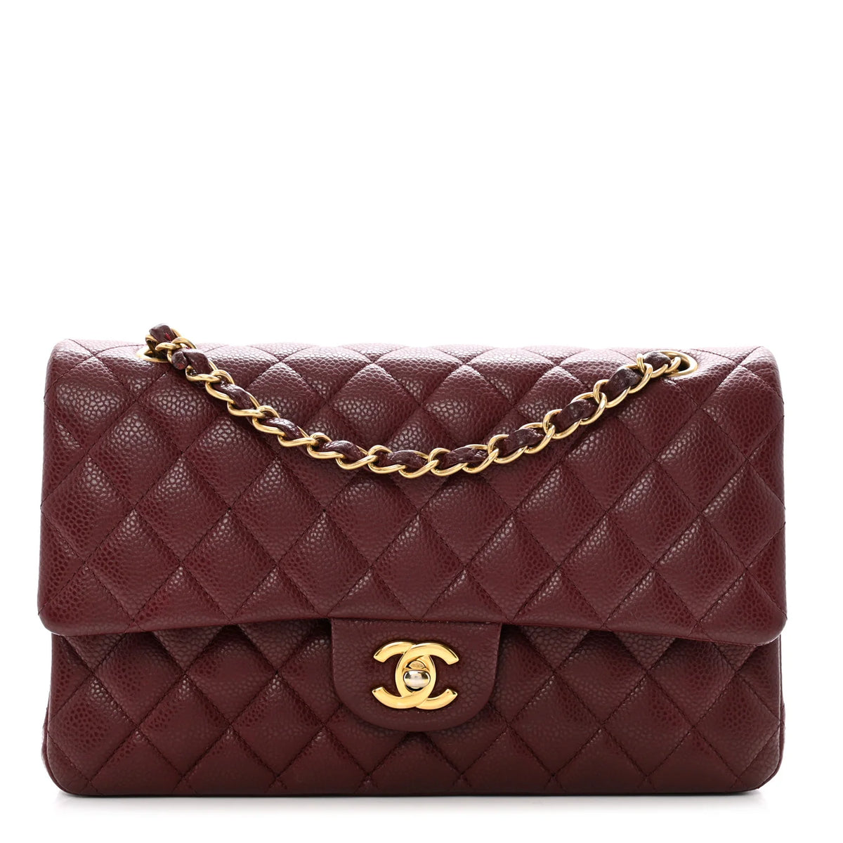 Sac Chanel Medium Classic Double Flap - Bordeaux