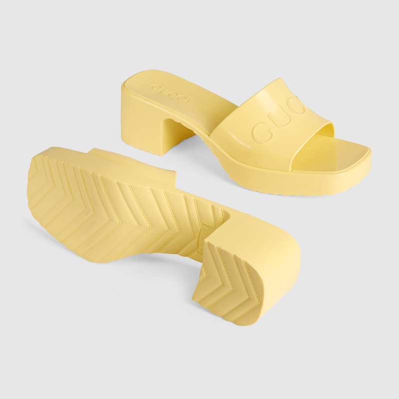 Sandales Gucci Rubber - Jaune
