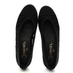 Ballerines Chanel - Coton brodé Noir
