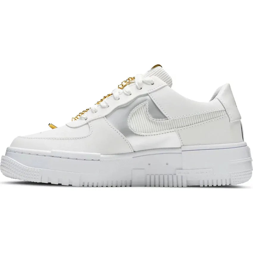 Air Force 1 "Pixel Grey Gold Chain"