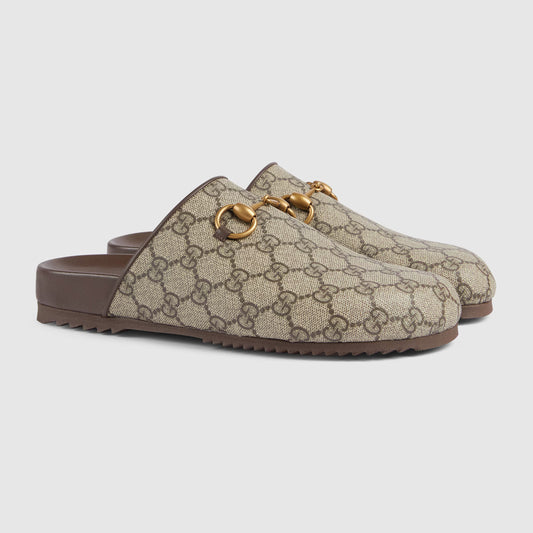 Mules Gucci à Mors en toile GG Supreme