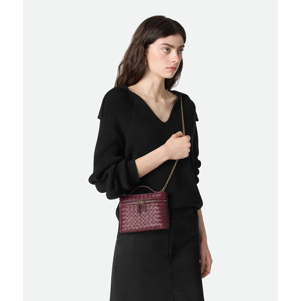 Sac Bottega Veneta Small Soft Vanity - Bordeaux