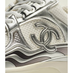 Espadrilles Chanel - Argent / Blanc