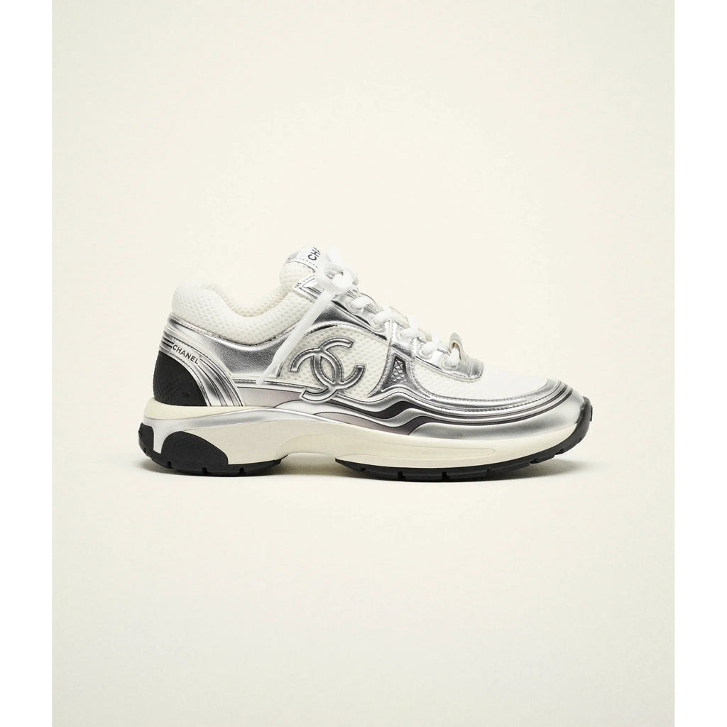 Espadrilles Chanel - Argent / Blanc
