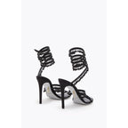 Talons René Caovilla - Orné de cristaux - Noir - 80mm