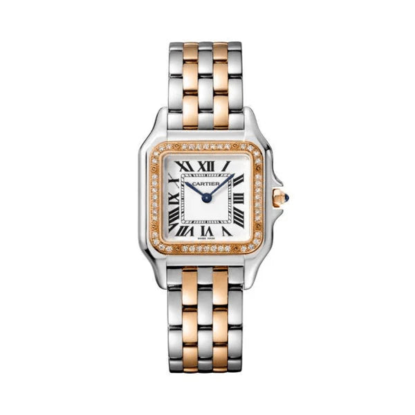 Montre Cartier Panthère Argenté Rose Pierres