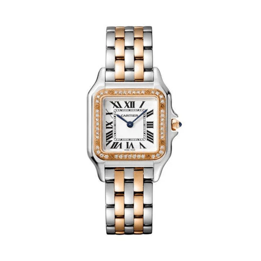 Montre Cartier Panthère Argenté Rose Pierres