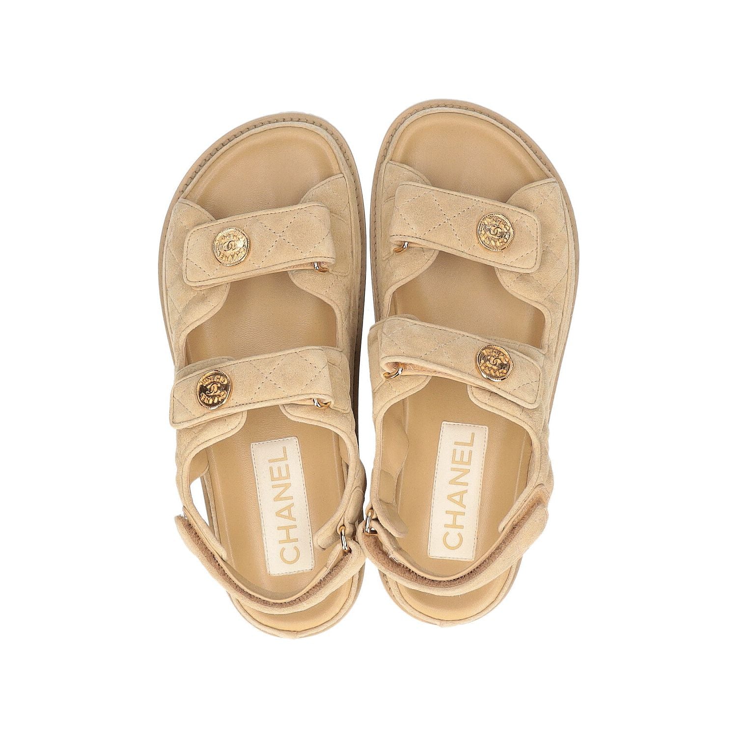 Sandales Chanel - Suede Beige