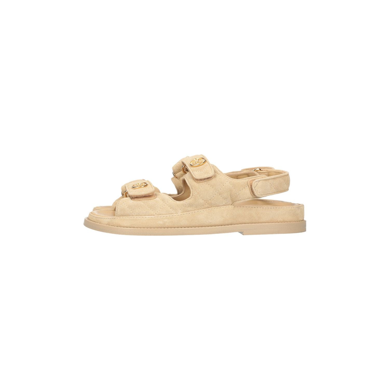 Sandales Chanel - Suede Beige