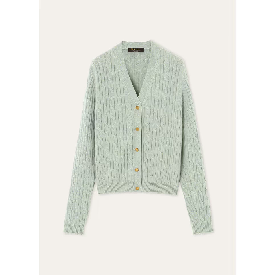 Cardigan Loro Piana Treccia - Vert