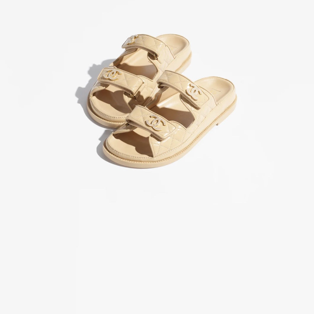 Sandales Chanel - CC Chain Dad Sandal - Beige