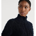 Cardigan Dior zippé Macrocannage - Bleu