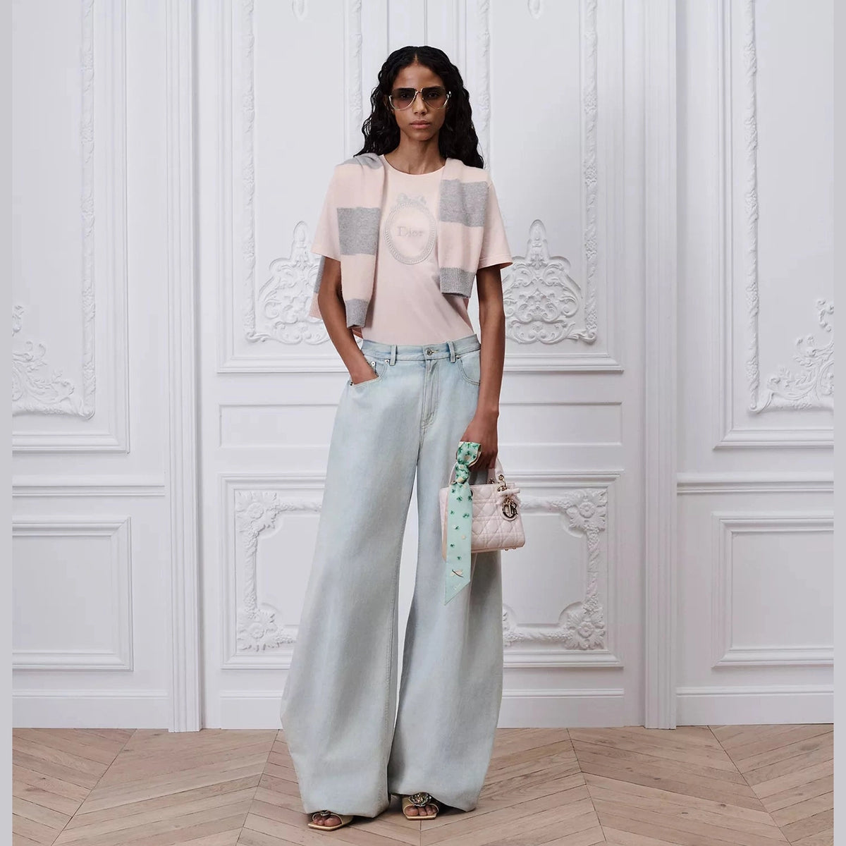 T-Shirt Dior - Médaillon ajusté - Rose