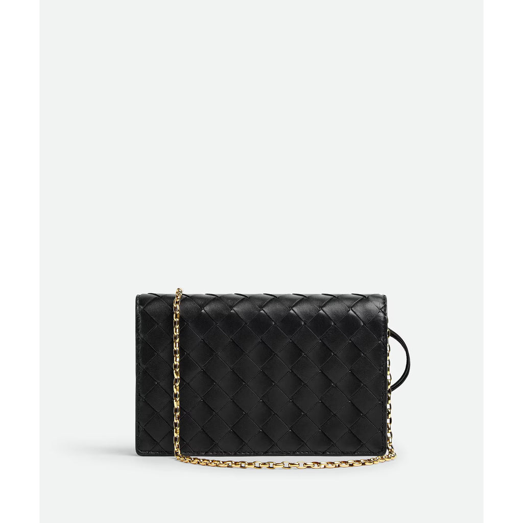 Sac Bottega Veneta Andiamo Pouch on Chain - Noir