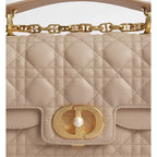 Sac Dior Top Handle Jolie Small - Beige