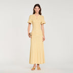 Robe Sandro - Longue Maille Strassée - Gold