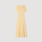 Robe Sandro - Longue Maille Strassée - Gold