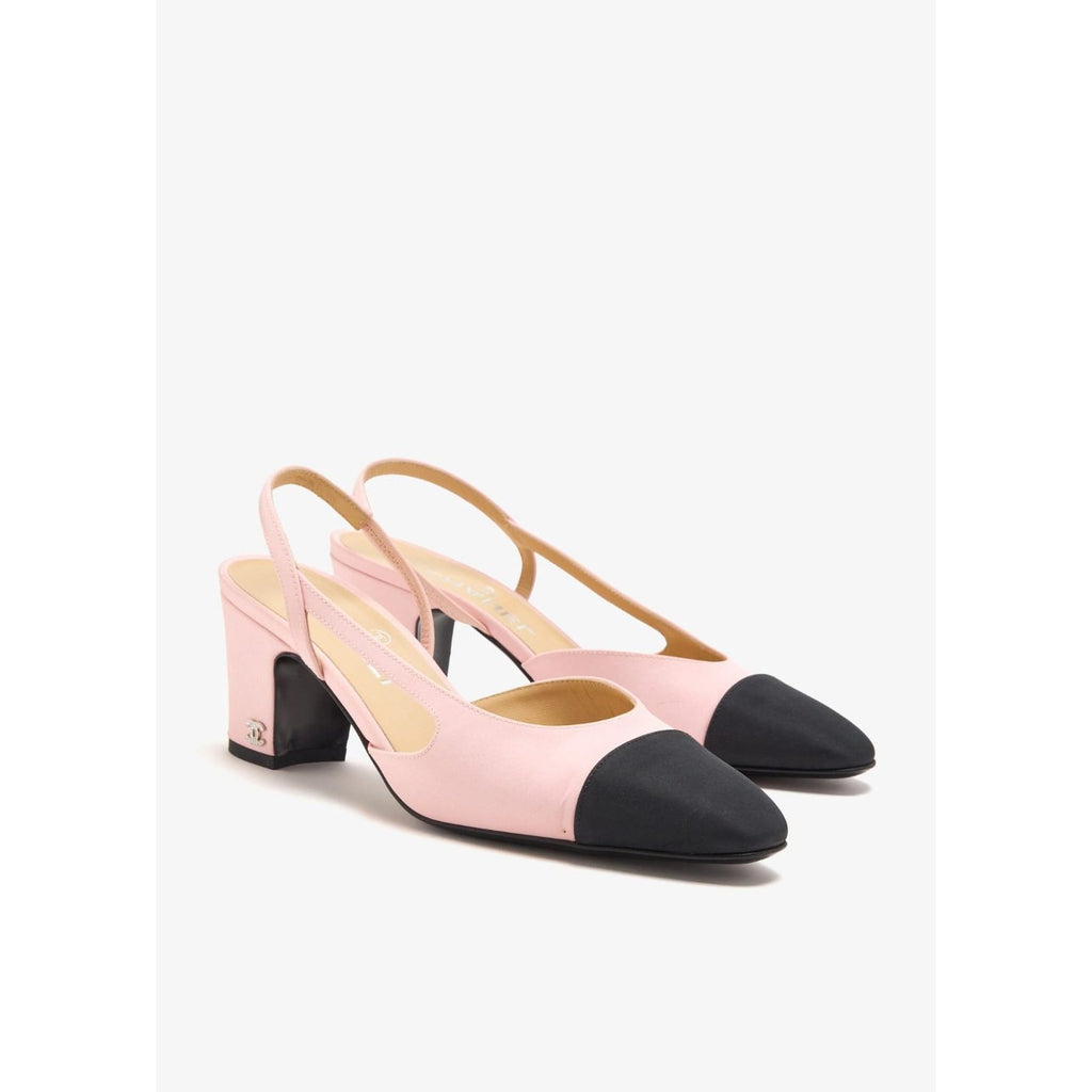 Sandales Chanel - À Bride arrière - Beige / Noir