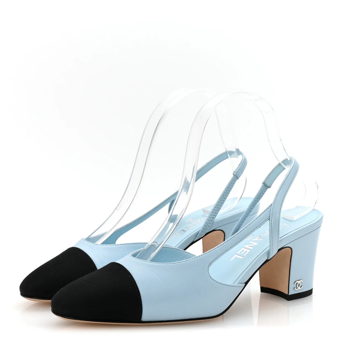Escarpins Chanel - À Bride arrière - Bleu